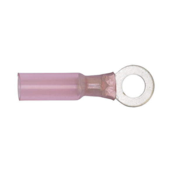 Heat Shrink Ring Terminal 6.4mm, Red - Pack of 25