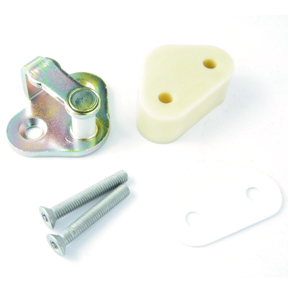 Direct Replacement Door Striker Catch And Spacer Kit for Defender, automotive door latch and spacer components with bolts and mounting hardware. Direct Replacement Door Striker Catch And Spacer Kit for Defender, automotive door latch and spacer components with bolts and mounting hardware.