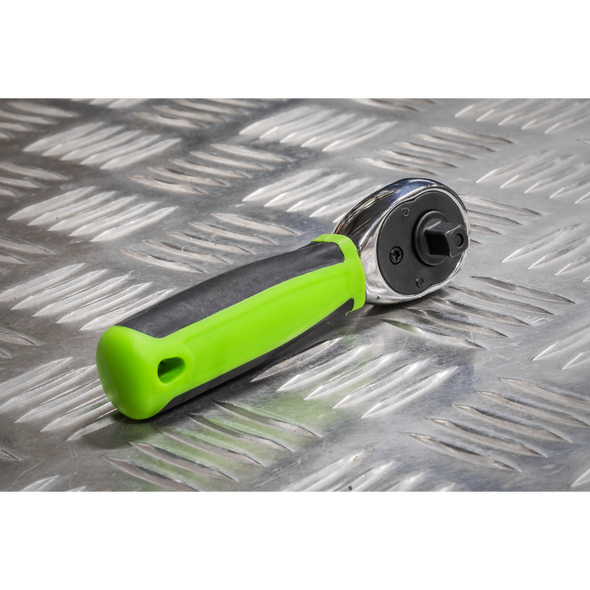 Siegen Stubby Ratchet Wrench with Flip Reverse 1/4"Sq Drive