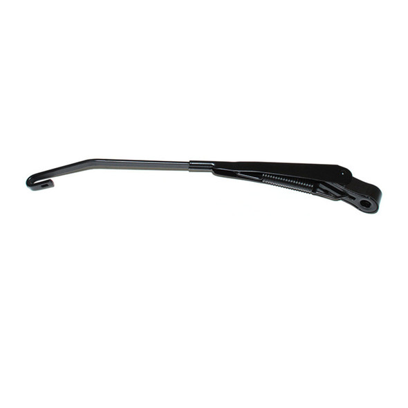 Direct Replacement Windscreen Wiper Arm x2 for Defender, black wiper arms suitable for 2002 onwards with a spring mechanism and hook end design.