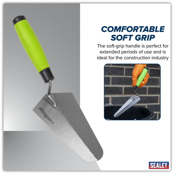 Siegen Gauging Trowel with Soft Grip Handle 175mm