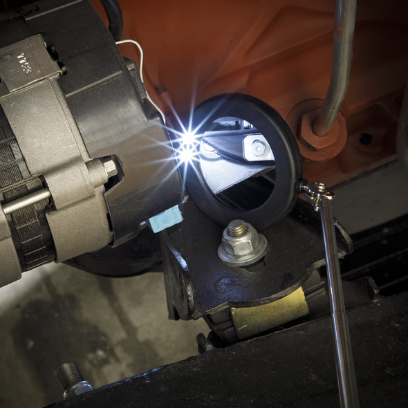 Siegen Telescopic Inspection Mirror with LED 75mm