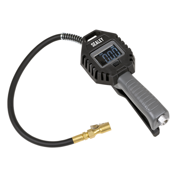 Rechargeable Digital Tyre Inflator with Clip-On Connector