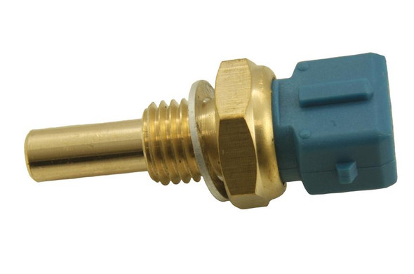 Direct Replacement Coolant Water Temperature Sensor for Discovery 2 Td5, automotive engine coolant temperature sensor with brass and plastic components.