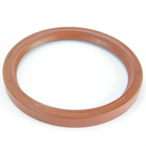 Direct Replacement Defender Rear Crankshaft Oil Seal 2.5D/TD & 200TDi, image of a brown rubber crankshaft oil seal for engine repair