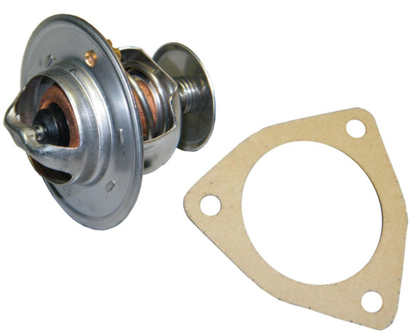 Product: Direct Replacement Thermostat for Defender & Discovery 1 200TDi, image showing the thermostat with a gasket on a white background.