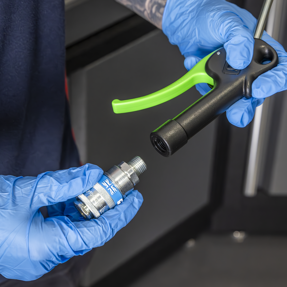 Air Blow Gun with Angled Lance 280 x 8mm 1/4"BSP Air Inlet