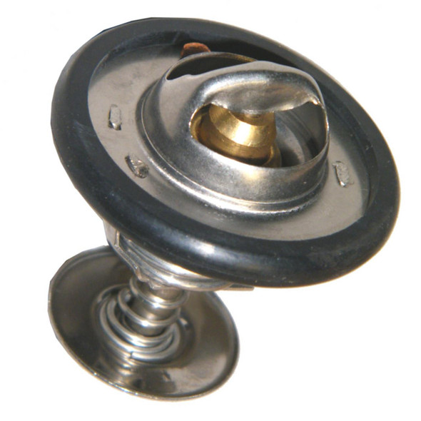 Direct Replacement Thermostat for Defender & Discovery 1 300TDi, automotive thermostat with metal housing and spring mechanism for engine cooling system.