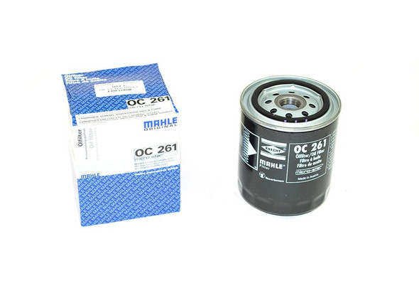 Mahle Oil Filter - Mahle ERR3340 for Defender, Discovery, and Range Rover, image of the oil filter and its packaging.