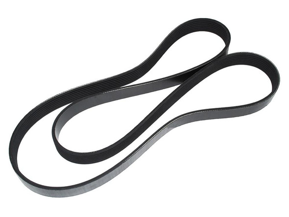 Direct Replacement Fan Drive Belt 1996 Onwards for Discovery 1 & Defender 300TDi, black automotive engine belt for vehicle cooling and power transmission.