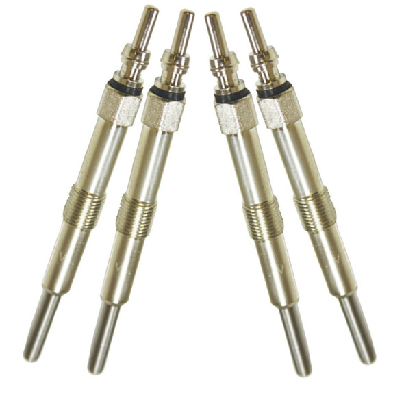 Pack of 4 Glow Plugs for Defender TD5 & Discovery 2 TD5, direct replacement, ERR6066 model, engine glow plugs for diesel vehicles.