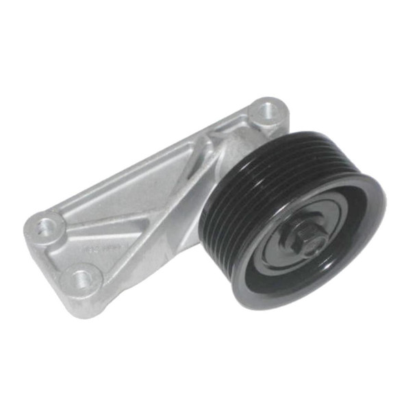 Direct Replacement Drive Belt Idler Pulley With Bracket For Defender & Discovery 2 TD5, automotive engine accessory with pulley and mounting bracket.