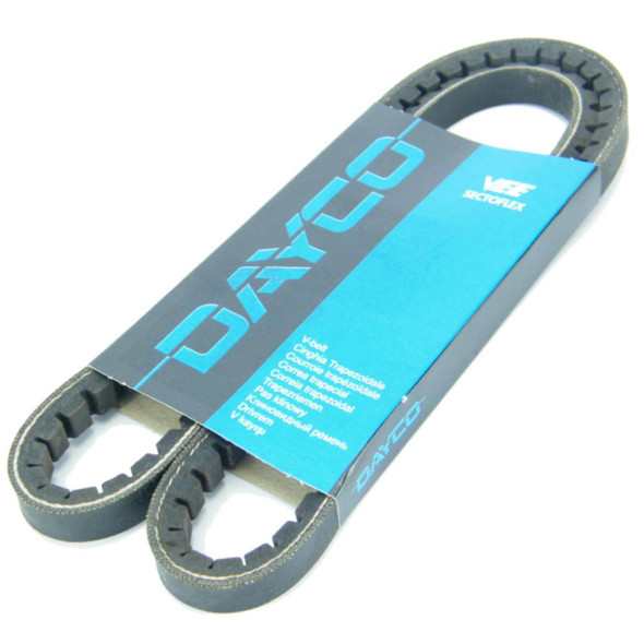 Dayco Power Steering Drive Fan Belt, black automotive belt with teeth on inner side for Discovery 1 200TDi vehicle.
