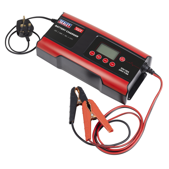 12/24V Compact Smart Battery Charger & Maintainer 15A