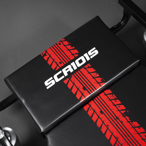 Steel Creeper with 4 Rough Ground 5" Wheels & Adjustable Back/Headrest