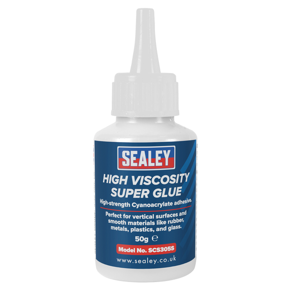 High Viscosity Super Glue - Cyanoacrylate Adhesive, Fast-Bonding Formula 50g - Clear