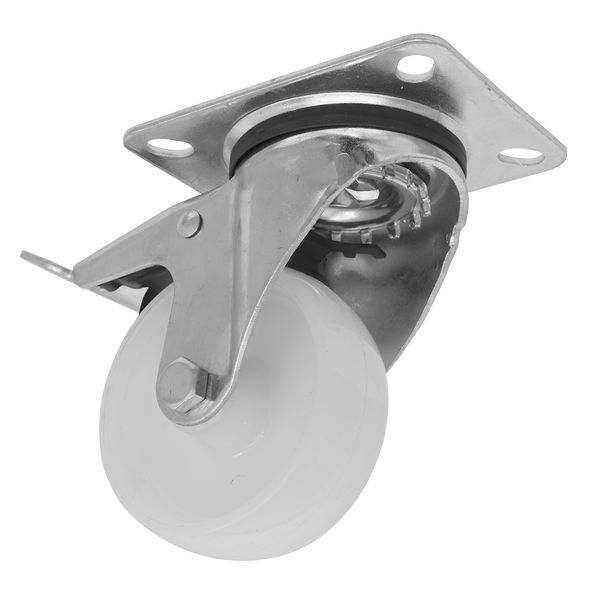 80mm Castor Wheel with Swivel Plate & Total Lock