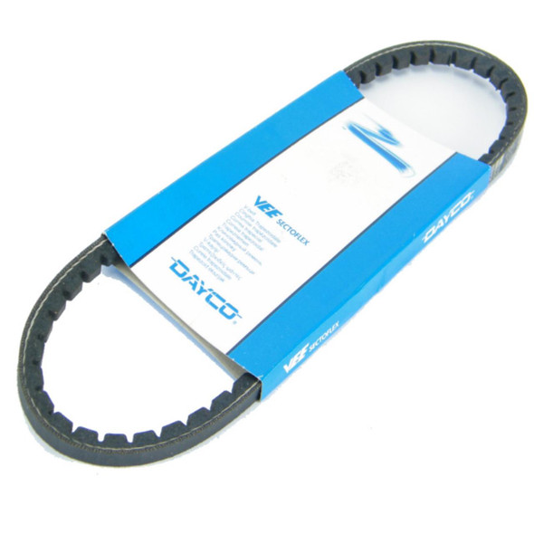 Dayco Alternator Drive Fan Belt, black rubber belt with ribs for Discovery 1 200Tdi engine, in blue packaging.