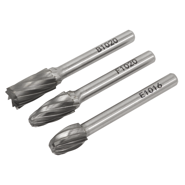 Tungsten Carbide Rotary Burr Set 3pc - Ripper/Coarse