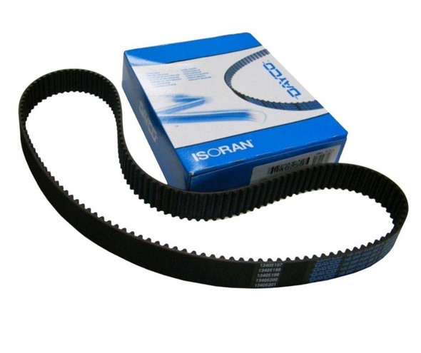 Dayco Timing Belt, automotive timing belt for Defender/Discovery 200TDi engine, with blue and white packaging.