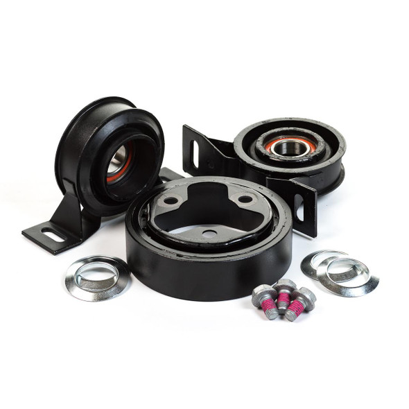 Direct Replacement Viscous Coupling Repair Kit Propshaft Bearings & Damper for Freelander 1, image showing automotive prop shaft viscous coupling repair kit with bearings, damper, and installation hardware.