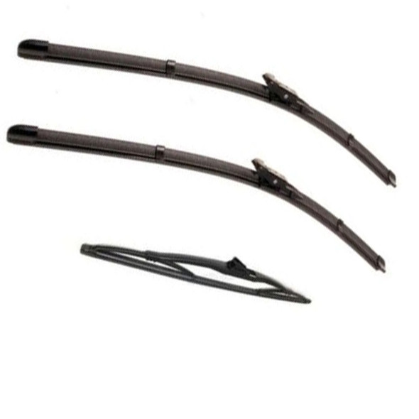 Product: Direct Replacement Freelander 2 Windscreen Wiper Set, image showing front and rear windscreen wipers for right-hand drive vehicles