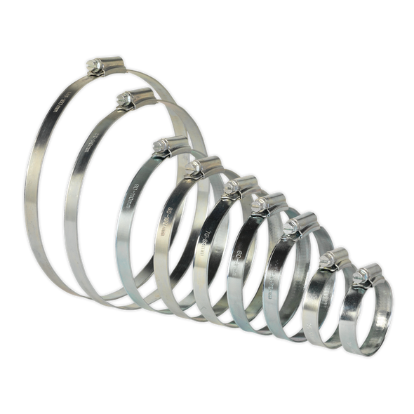 Zinc Plated Hose Clip Assortment 44-160mm 26pc