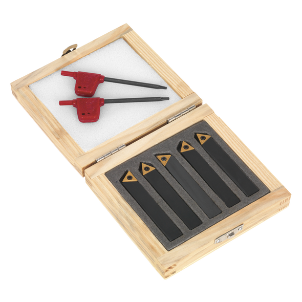 Indexable Lathe Turning Tool Set 8mm 5pc