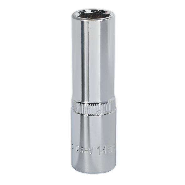 Premier Fully Polished Deep Socket 1/2"Sq Drive 14mm