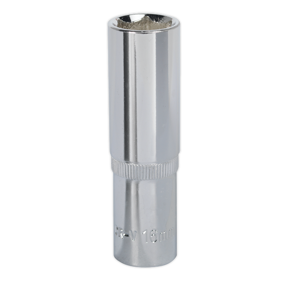 Premier Fully Polished Deep Socket 1/2"Sq Drive 16mm