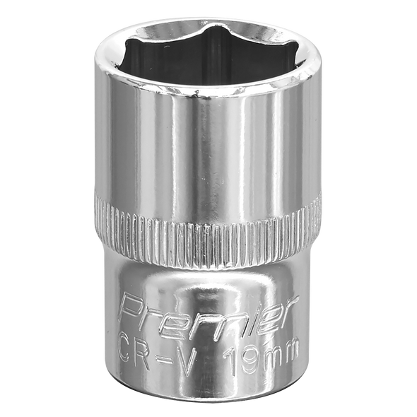 Premier Fully Polished Socket 1/2"Sq Drive 19mm