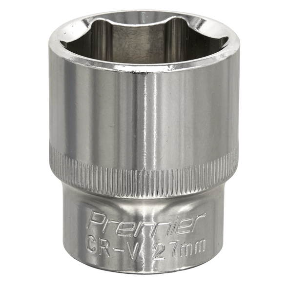 Premier Fully Polished Socket 1/2"Sq Drive 27mm