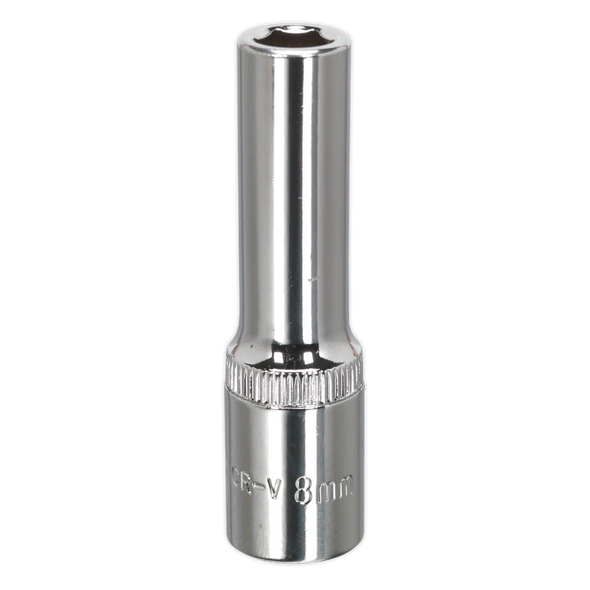 Premier Fully Polished Deep Socket 3/8"Sq Drive 8mm
