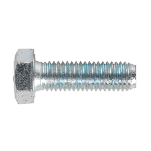 8.8 Zinc Plated HT Setscrew M12 x 40mm, DIN 933 - Pack of 25