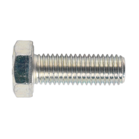 8.8 Zinc Plated HT Setscrew M14 x 40mm, DIN 933 - Pack of 10