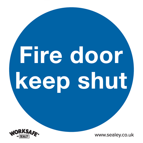Worksafe® Fire Door Keep Shut Safety Sign - Self-Adhesive Vinyl