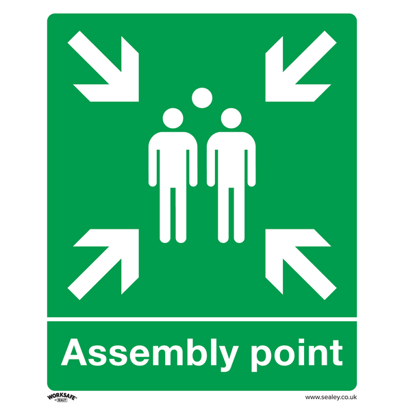 Worksafe® Assembly Point Safety Sign - Rigid Plastic