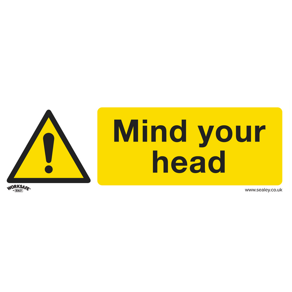 Worksafe® Mind Your Head Safety Sign - Rigid Plastic