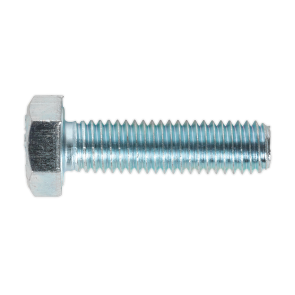 8.8 Zinc Plated HT Setscrew M8 x 30mm, DIN 933 - Pack of 50