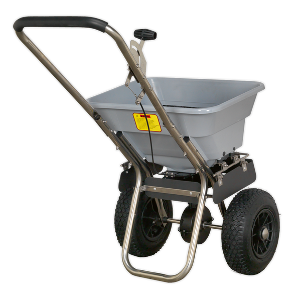 Stainless Steel Broadcast Salt Spreader 37kg Walk Behind