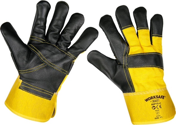 Worksafe® Rigger's Gloves with Hide Palm - Pack of 6 Pairs (SSP13/6)