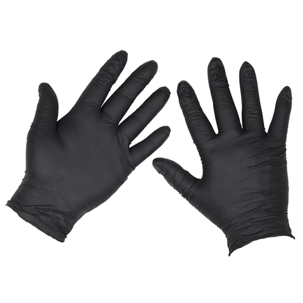 Extra-Thick Powder-Free Disposable Nitrile Gloves, Large - Pack of 100