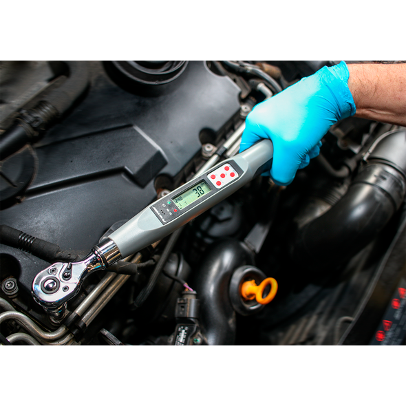 Premier Digital Torque Wrench Digital 3/8"Sq Drive 2-24Nm