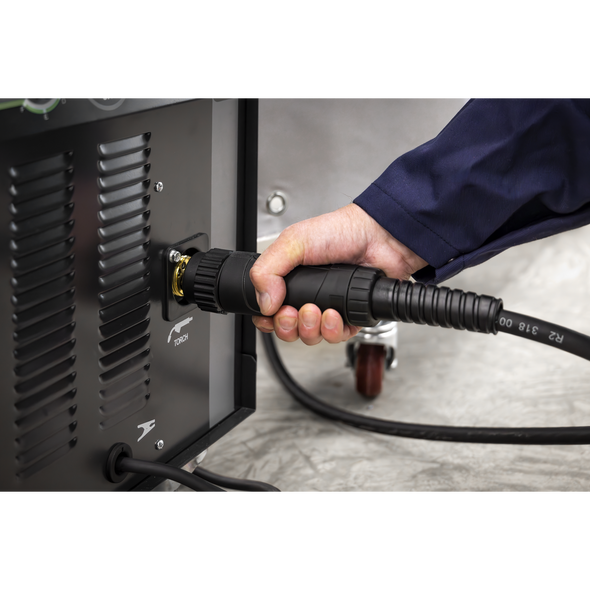 Professional Gas/Gasless MIG Welder with Binzel® Euro Torch 180A 230V