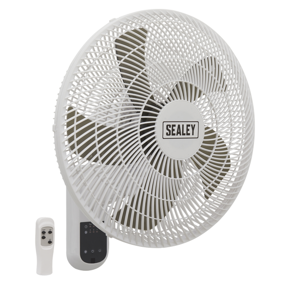 3-Speed Wall Fan with Remote Control 18" 230V