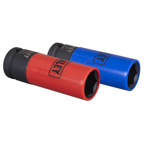 Alloy Wheel Impact Socket Set 1/2"Sq Drive 2pc