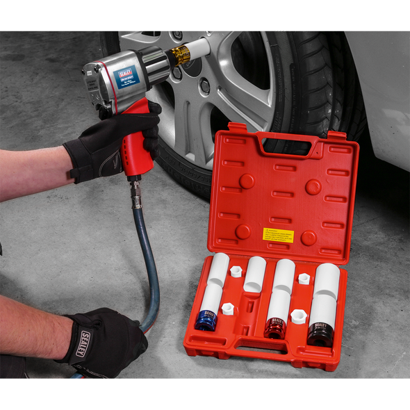 Alloy Wheel Impact Socket Set 1/2"Sq Drive 4pc