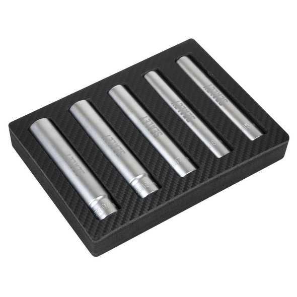 Extra-Deep Socket Set 1/2"Sq Drive 5pc