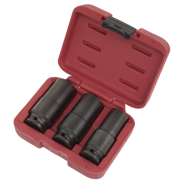 Deep Weighted Impact Socket Set 1/2"Sq Drive 3pc
