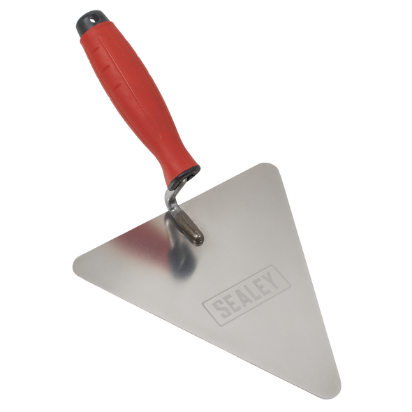 Stainless Steel Triangular Brick Trowel with Rubber Handle 180mm
